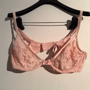 Victoria's Secret 36C Bra Pink Body By Victoria Lace Unlined Demi Underwire